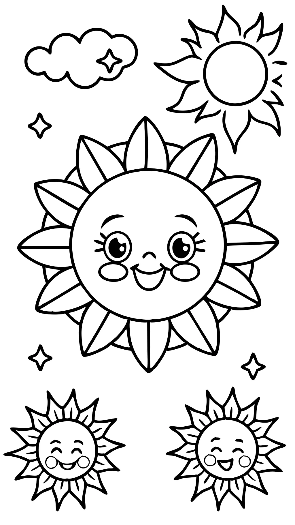 sunshine coloring pages printable